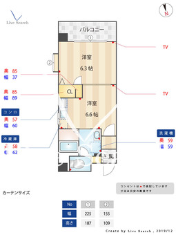 ラッセルガーデン七隈 201 【福岡県七隈駅】 の間取り図