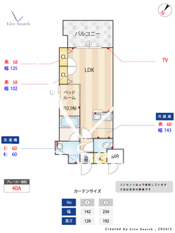 サンクス博多駅南 805 【福岡県博多駅】 の間取り図