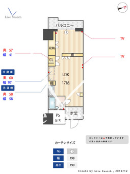 シャンボール大名Ｄ棟 206 【福岡県地下鉄空港線「赤坂駅」】 の間取り図