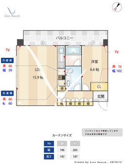 リンブラン 406 【福岡県千早駅】 の間取り図