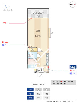コーポリンデン 201 【福岡県七隈駅】 の間取り図