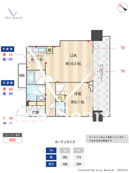 BrilliaTower浜離宮 1808 【東京都浜松町駅】 の間取り図