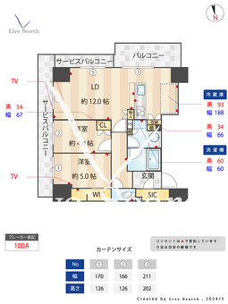 シエリアタワー大阪福島 1204 【大阪府福島　駅】 の間取り図