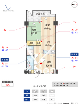 スカイハイツYOSHIMI 704 【東京都竹ノ塚駅】 の間取り図