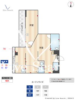 インスパイヤー大濠 301 【福岡県大濠公園】 の間取り図