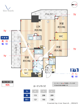 オーキッドレジデンス渋谷富ヶ谷 1105 【東京都代々木八幡駅】 の間取り図