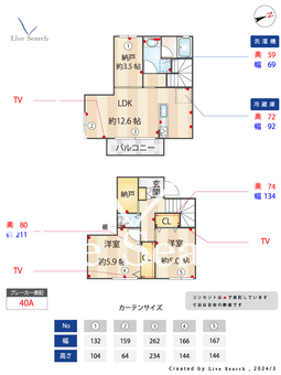 テラス桂 C 【神奈川県菊名駅】 の間取り図
