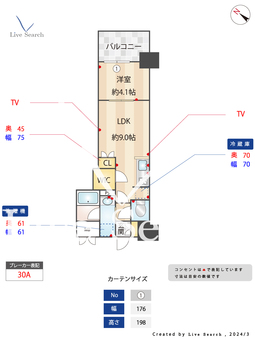 RJRプレシア高砂 1004 【福岡県渡辺通駅】 の間取り図