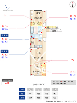 ルリアン保木間 103 【竹ノ塚駅】 の間取り図