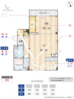 ルシエル恵比寿南 303 【東京都恵比寿駅】 の間取り図