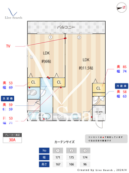 ラムール長田 501 【兵庫県神戸電鉄　長田駅】 の間取り図