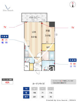 KAUNIS LUSSO 201 【大阪府JR環状線　野田駅】 の間取り図
