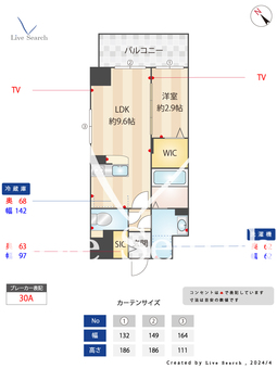 パークサイド博多駅東 504 【福岡県東比恵駅】 の間取り図