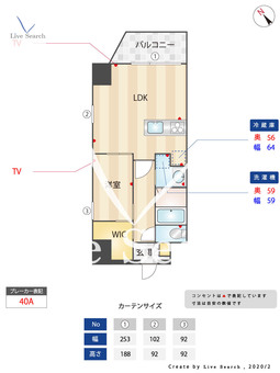 W3 704 【福岡県天神南駅】 の間取り図