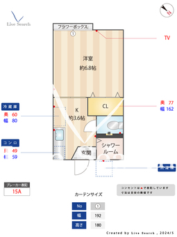 コーポはなぶさ 202 【三ツ沢上町駅】 の間取り図