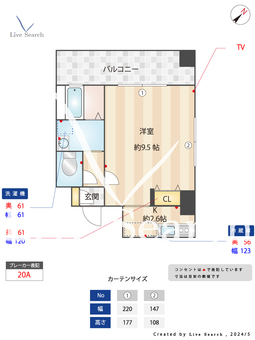 奈良屋アネックス 902 【福岡県中洲川端】 の間取り図
