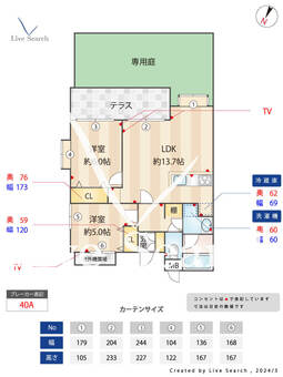 馬事公苑パーク・ホームズ 101 【用賀駅】 の間取り図