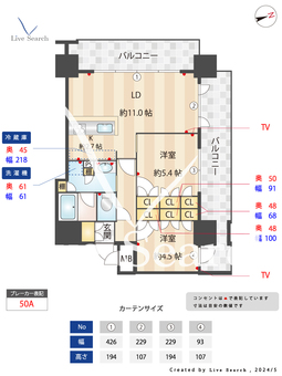 RJRプレシア吉塚駅前Ⅱ 1408 【福岡県吉塚駅】 の間取り図