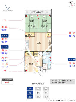 中作大観ハイツ 301 【福岡県桜坂駅】 の間取り図
