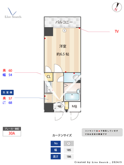 ソシアル六本松 404 【福岡県福岡市七隈線六本松駅】 の間取り図