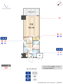 エンクレスト祇園 808 【博多区祇園駅】 の間取り図