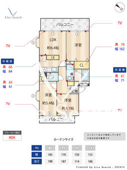 藤和神大寺コープⅡ 301 【片倉町駅】 の間取り図