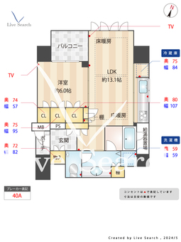 グランドメゾン平尾ビンクス 903 【福岡県平尾駅】 の間取り図