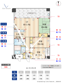 クラシオン藤崎 512 【福岡県藤崎駅】 の間取り図