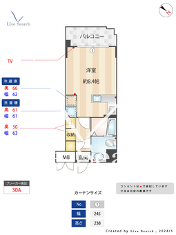 グランドサヴォイ 708 【福岡県中洲川端駅】 の間取り図