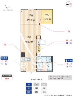 ラ・シティ麻布十番ネオス 401 【東京都麻布十番駅】 の間取り図