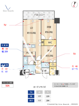RJRプレシア六本松 803 【福岡県六本松】 の間取り図