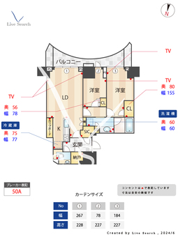 パークコート神宮北参道ザタワー 1419 【東京都北参道駅】 の間取り図