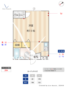オークハイツ 205 【東京都東中野駅】 の間取り図