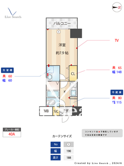 D-room早稲田 902 【東京都早稲田駅】 の間取り図