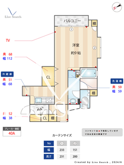 シラキユウスウエスト 503 【東京都曙橋駅】 の間取り図