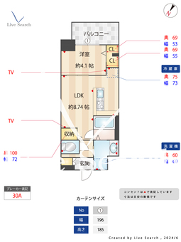 DIANA GARDEN 905 【福岡県薬院駅】 の間取り図