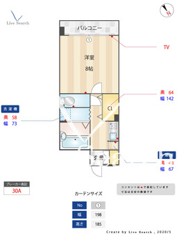 フォーリーフ清水 403 【福岡県高宮駅】 の間取り図
