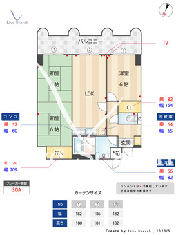 JSビル 7B 【福岡県大橋駅】 の間取り図