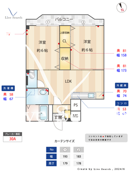 赤坂山愛マンションⅠ 503 【福岡県赤坂駅】 の間取り図