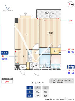 ルガーノ警固 304 【福岡県地下鉄七隈線　薬院大通り】 の間取り図