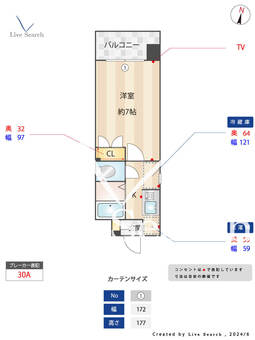 スライビング藤崎 403 【福岡県西新駅】 の間取り図