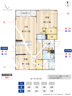 BEREO　KEGO 103 【福岡県薬院大通駅】 の間取り図