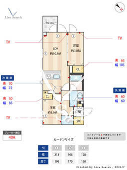 ラ・ペルラ市谷砂土原町 204 【東京都市ヶ谷駅】 の間取り図