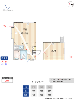 小田ウィリアンの瞳 206 【神奈川県小田栄駅】 の間取り図