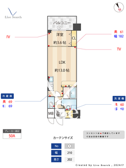 スプランディッド福島WEST 806 【大阪府淀川駅】 の間取り図