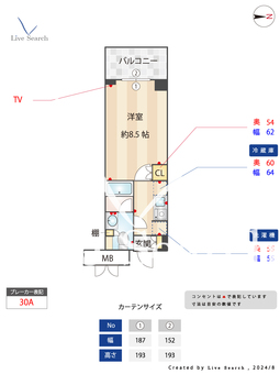 MFPRコート木場公園 1303 【東京都木場駅】 の間取り図