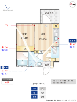 ベルファース三軒茶屋 208 【東京都三軒茶屋駅】 の間取り図
