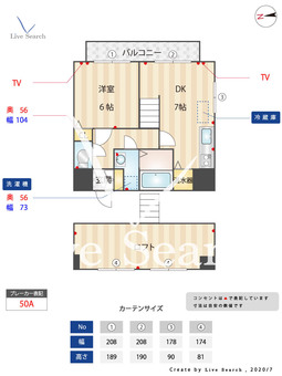 シティガーデン南天神 1005 【福岡県薬院駅】 の間取り図