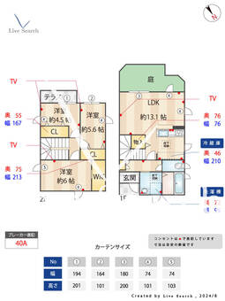 もくせいテラス 104 【福岡県博多南駅】 の間取り図
