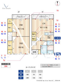 ラ・ポワールB 102 【東京都新小平駅】 の間取り図